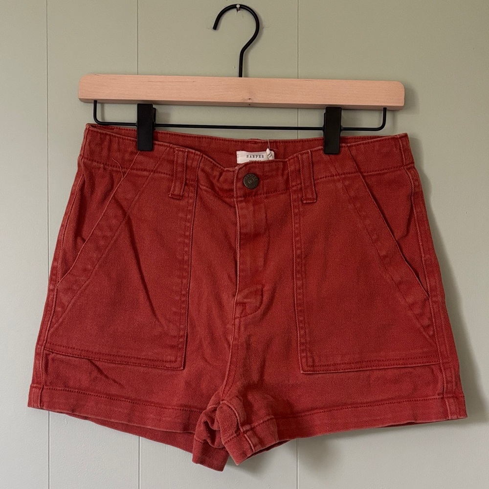 Women's Rust Orange Cargo Shorts